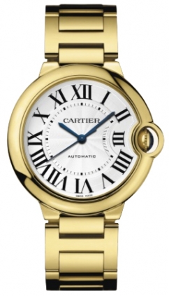 Cartier Ballon Bleu Medium Series Fashionable 18k Yellow Gold Unisex Automatic Wristwatch-W69003Z2
