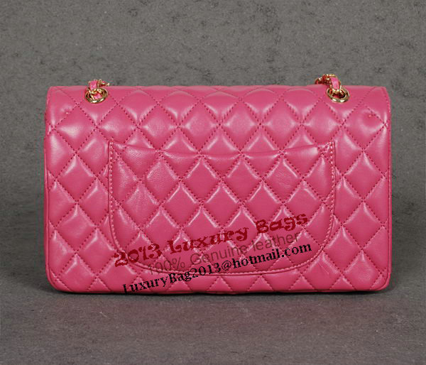 Chanel Classic Flap Bag 1113 Rose Sheep Leather Gold