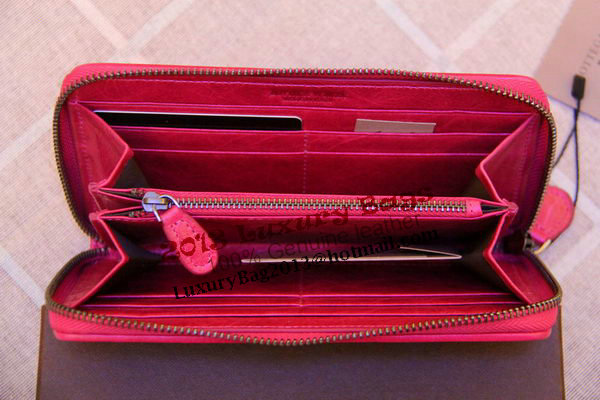 Bottega Veneta Intrecciato Nappa Zip Around Wallet 17004 Peach