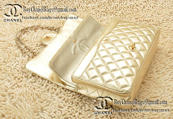 Chanel Classic Flap Bag 2.55 Series Sheepskin Leather CHA1112 Gold