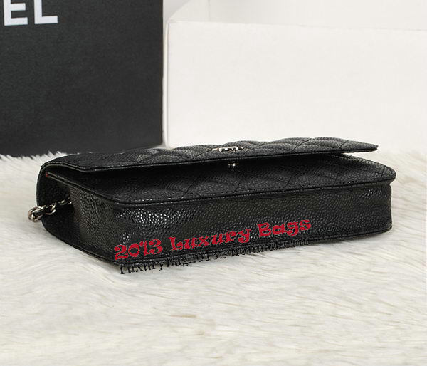 Chanel CHA33814 Original Cannage Leather mini Flap Bag Black