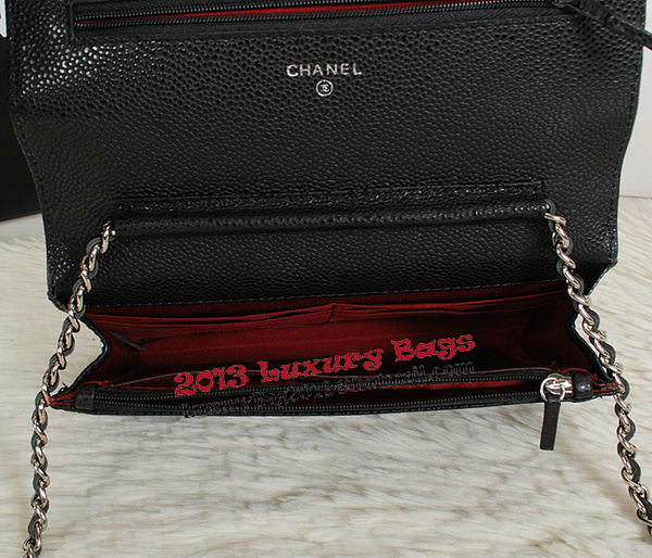 Chanel CHA33814 Original Cannage Leather mini Flap Bag Black
