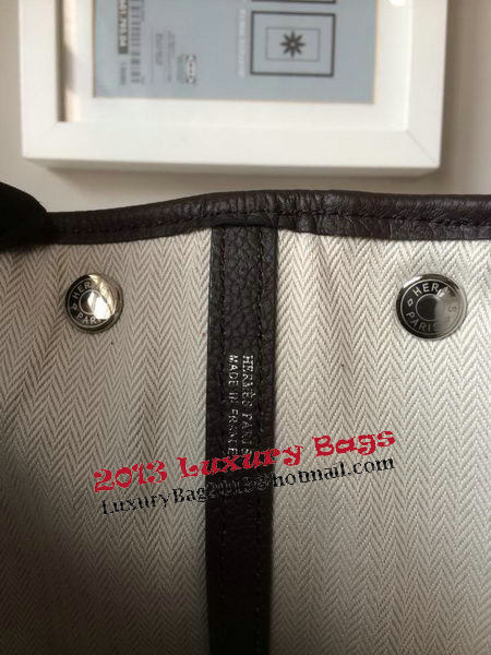 Hermes Garden Party 30CM Bag Canvas Leather H11S Brown
