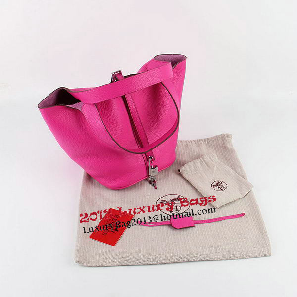 Hermes Picotin Lock PM Bag in Clemence Leather H8615 Rose