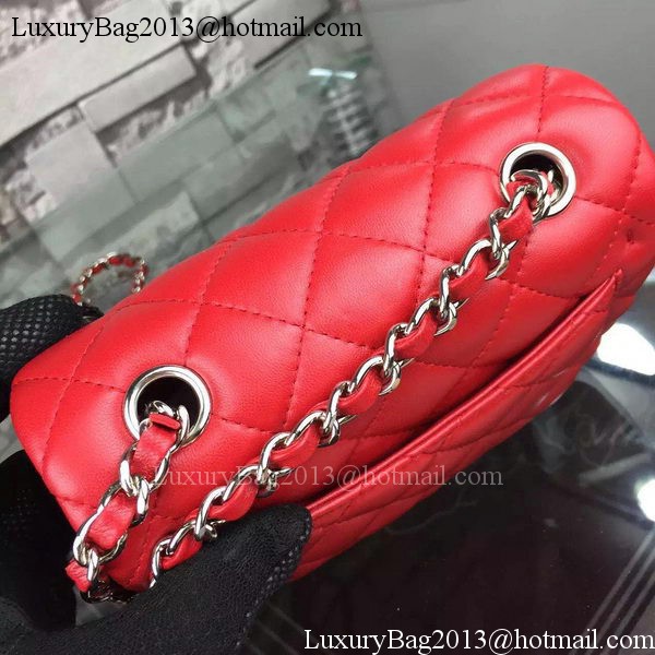 Chanel Classic Flap Bag Original Sheepskin Leather A5171 Red