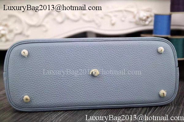 Hermes Bolide 37CM Calfskin Leather Tote Bag B1004 SkyBlue