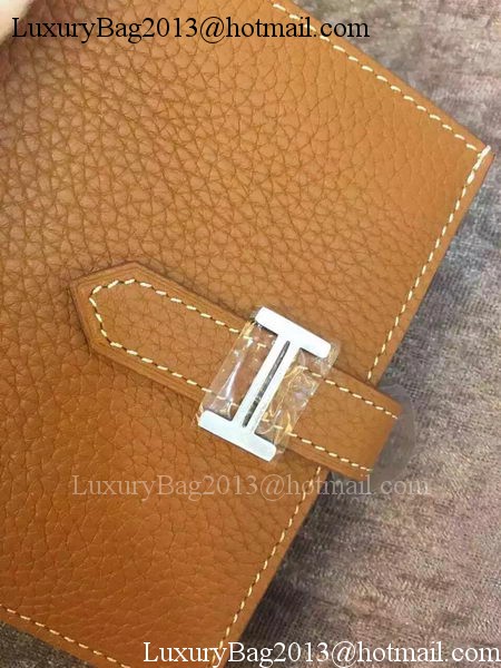 Hermes Bi-Fold Wallet Togo Leather H512 Brown