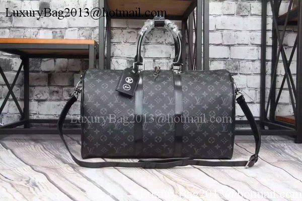 Louis Vuitton Monogram Eclipse Canvas KEEPALL 45 BANDOULIERE M40569