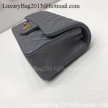Chanel mini Classic Flap Bag Original Sheepskin Leather A1116 Grey