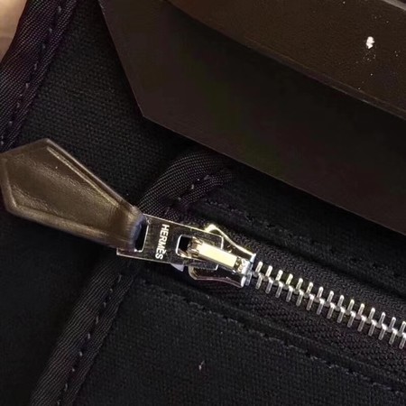 Hermes Herbag 31CM Original Canvas Leather & Calfskin 45987 Black