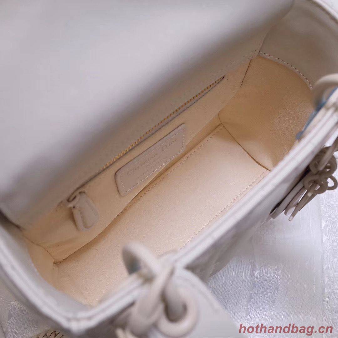 Dior MINI LADY DIOR CALFSKIN BAG M0505 White