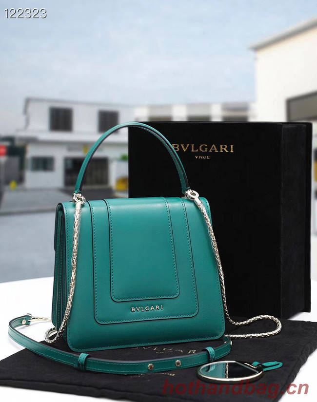 Bvlgari Serpenti Forever leather small crossbody bag 20289 Emerald