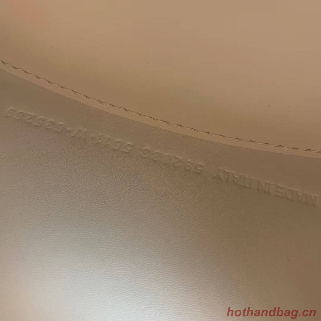 Balenciaga HOURGLASS XS TOP HANDLE BAG Grained calsfkin B108896 white