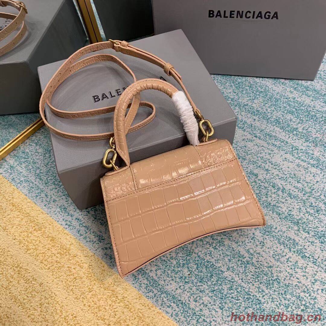 Balenciaga Hourglass XS Top Handle Bag 28331S apricot