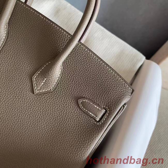 Hermes original Togo Leather HB25O dark gray