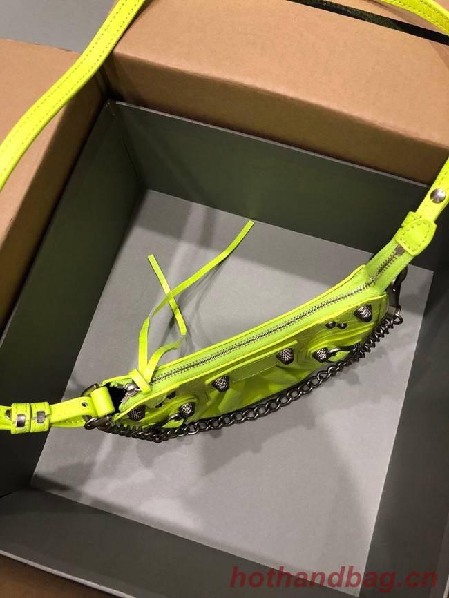Balenciaga LE CAGOLE MINI PURSE WITH CHAIN 6958141 lemon