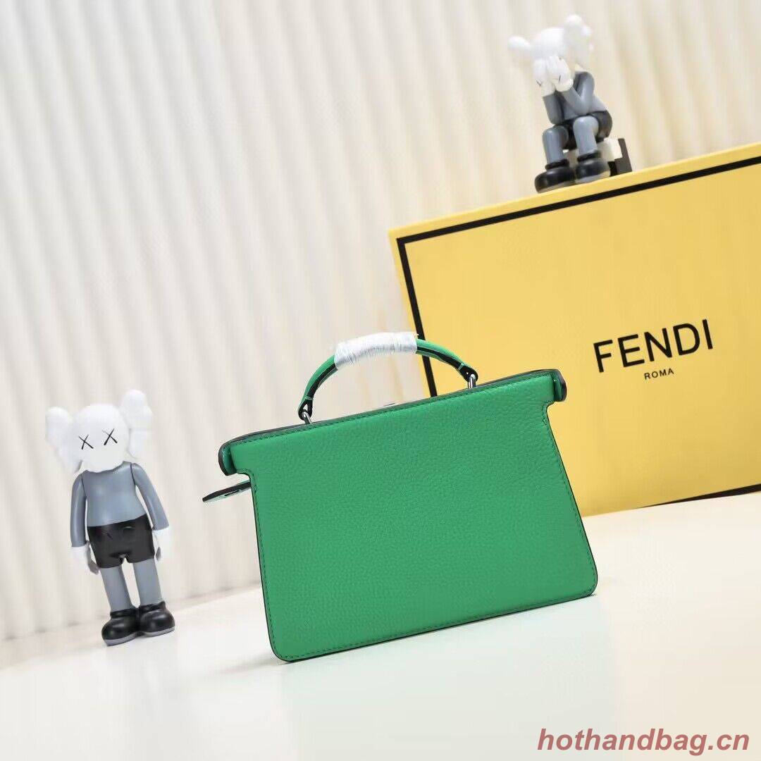 Fendi Peekaboo ISeeU XCross Small Original Leather Bag 2317 Green