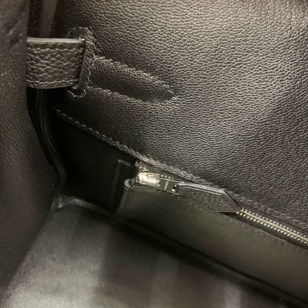 Hermes Original Togo Leather 30CM HB30O Black&Silver Hardware