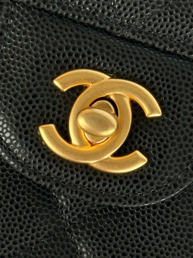 Chanel FLAP BAG WITH TOP HANDLE AS5166 black