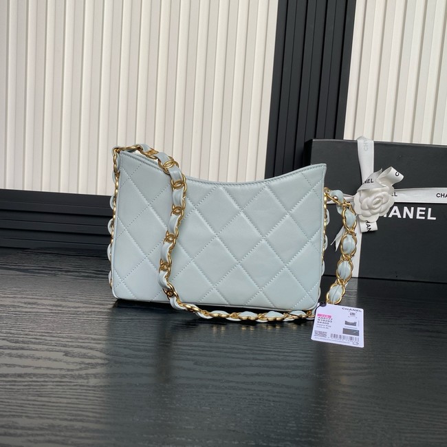 Chanel HOBO HANDBAG AS5177 light blue