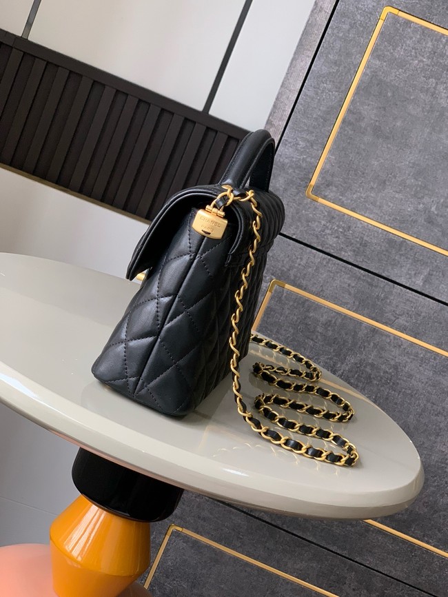 Chanel SMALL FLAP BAG WITH TOP HANDLE AS5356 black