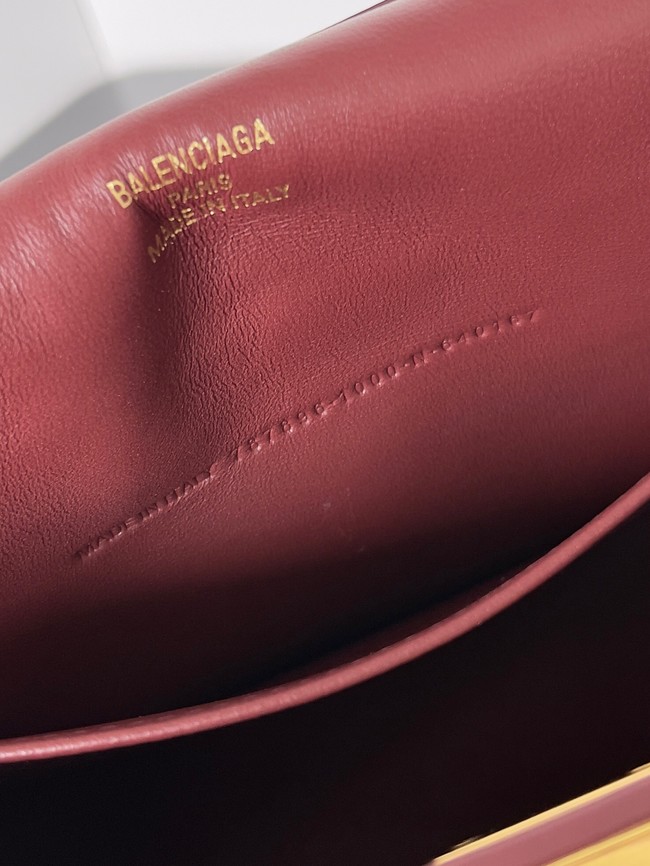 Balenciaga Rodeo Mini Handbag smooth calfskin 795456 Burgundy