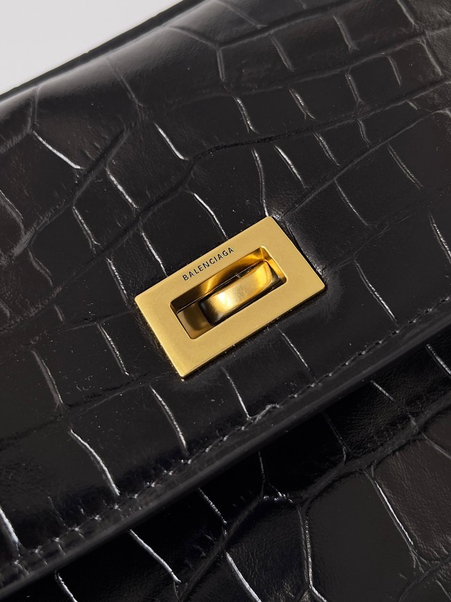 Balenciaga Rodeo Handbag Large crocodile skin 795458 black