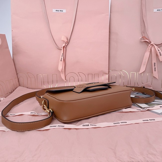 MIU MIU Leather Shoulder Bags 5BD270 Camel