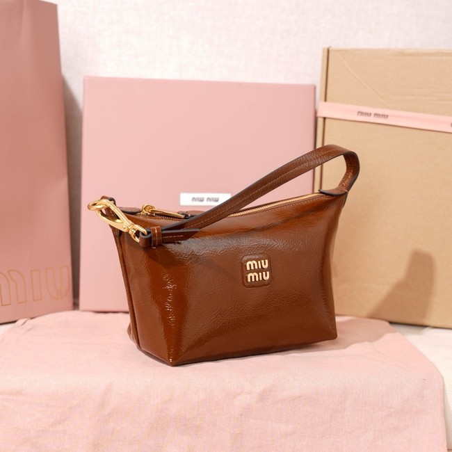 MIU MIU Leather Shoulder Bags 5NE841 Camel
