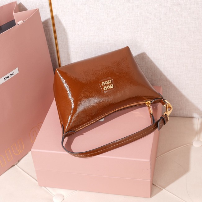 MIU MIU Leather Shoulder Bags 5NE841 Camel