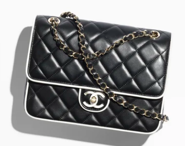 CHANEL FLAP BAG Lambskin AS5150 Black & White