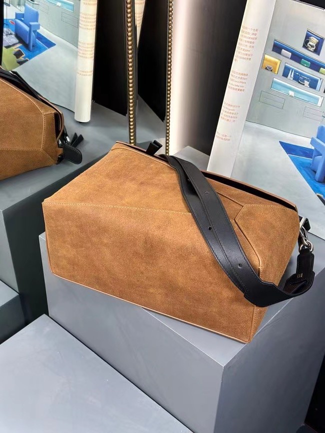 Loewe Large SUEDE Puzzle bag 231095 Tan