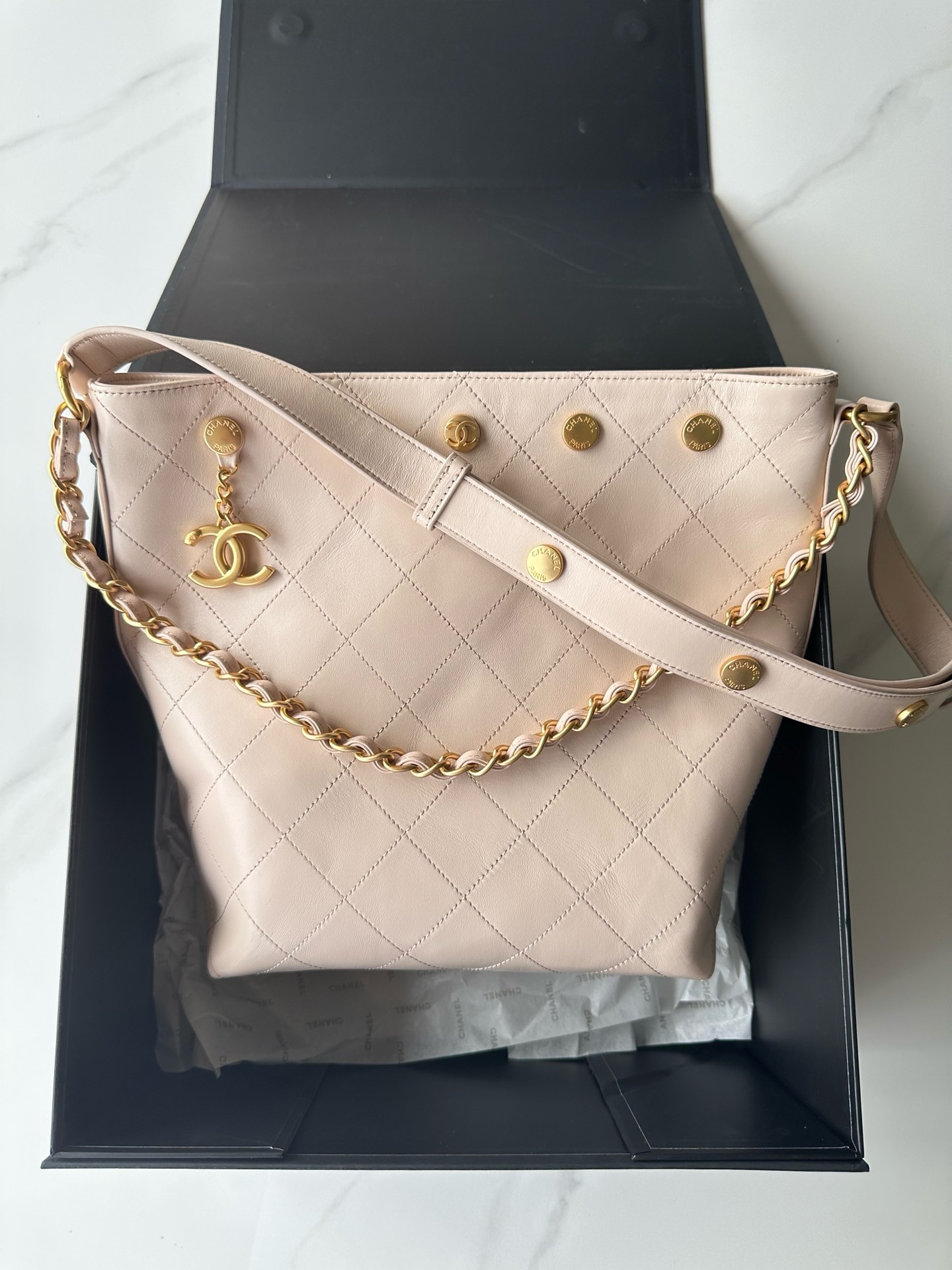 Chanel LARGE BUCKET BAG AS5406 Beige