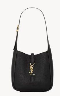 SAINT LAURENT LE 5 A 7 SUPPLE BABY IN GRAINED LEATHER 809461 black