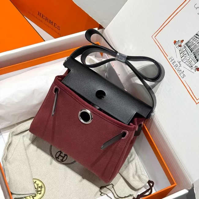 Hermes mini Herbag 20CM Original Canvas Leather & Calfskin 48888-2