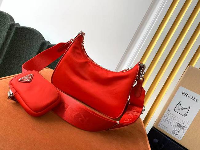 Prada Re-Edition nylon shoulder bag 1BH204 red