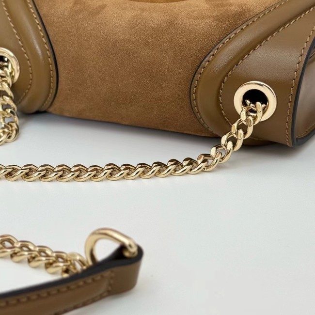GUCCI BLONDIE SMALL SHOULDER BAG suede 815711 brown