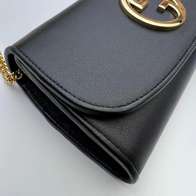 GUCCI BLONDIE WALLET ON CHAIN 725215 black