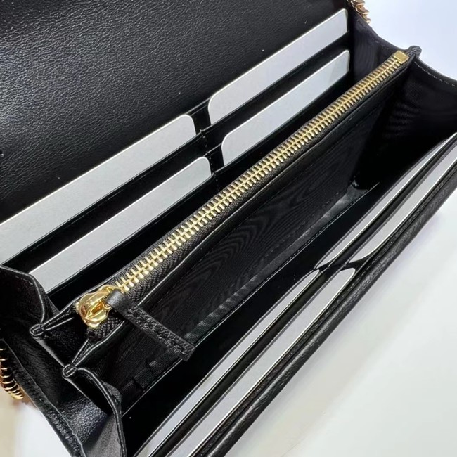 GUCCI BLONDIE WALLET ON CHAIN 725215 black