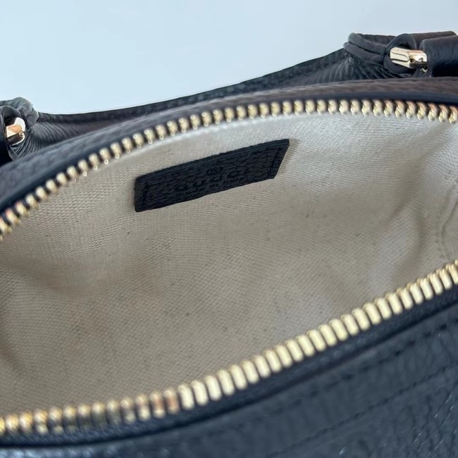 GUCCI GG EMBLEM SMALL BOSTON BAG 815256 BLACK