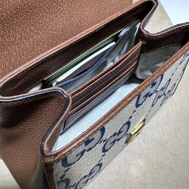 GUCCI HORSEBIT 1955 MINI BAG 703848 BROWN&BLUE