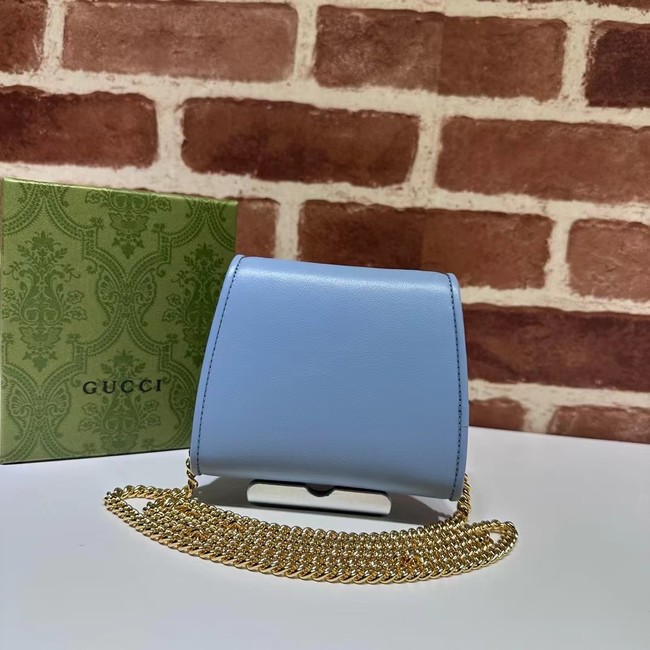 Gucci Blondie card case wallet GG 725219 blue