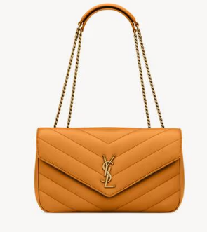 SAINT LAURENT LOULOU MEDIUM IN MATELASSE LAMBSKIN 801439 SUNFLOWER