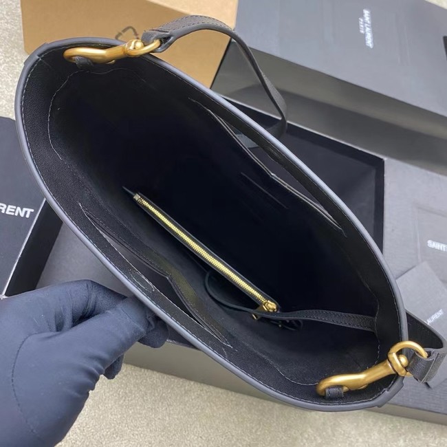 SAINT LAURENT Y SMALL BUCKET IN LEATHER 808224 BLACK