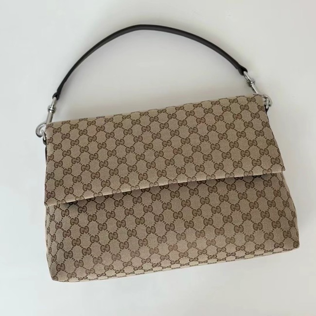 GUCCI GG CANVAS LARGE CROSSBODY BAG 821616 Beige