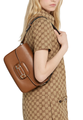 GUCCI HORSEBIT 1955 SOFT MEDIUM SHOULDER BAG 815178 Brown soft leather