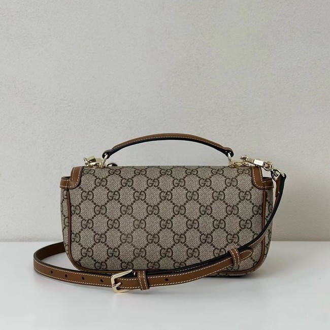 GUCCI HORSEBIT 1955 SOFT SMALL TOP HANDLE BAG 815206 brown