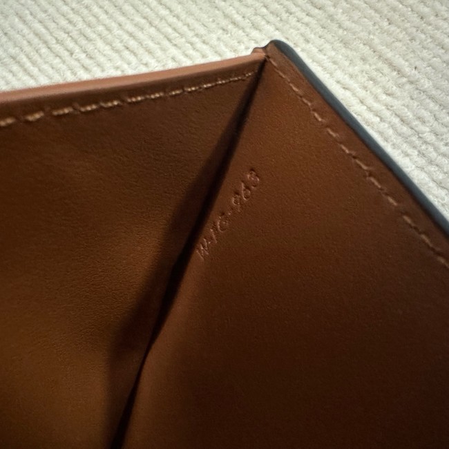 Celine FINE STRAP WALLET NINO IN SUPPLE GRAINED CALFSKIN 10M962 TAN