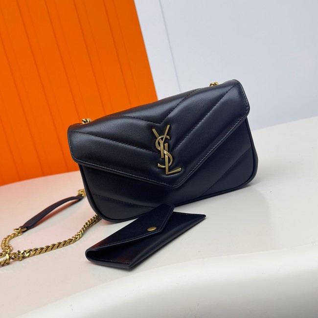 SAINT LAURENT LOULOU MINI IN LAMBSKIN 821749 black