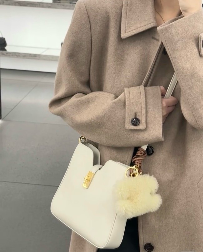 Celine SMALL CAMILLE 16 SOFT BAG IN SMOOTH CALFSKIN 120693 RICE